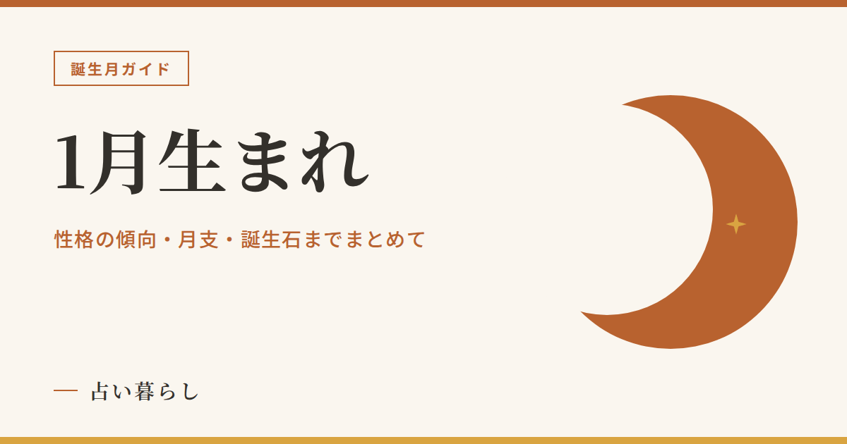 1月生まれの性格・月支・誕生石まとめのアイキャッチ画像