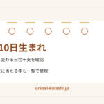 3月10日生まれ。日柱干支と異常干支に当たる年を整理する記事画像